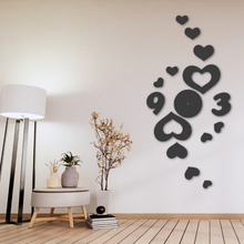  Timeless Love – Heart-Shaped Wooden Wall Clock
