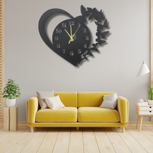  Heart of Time – Elegant Wooden Wall Clock by PINAKO