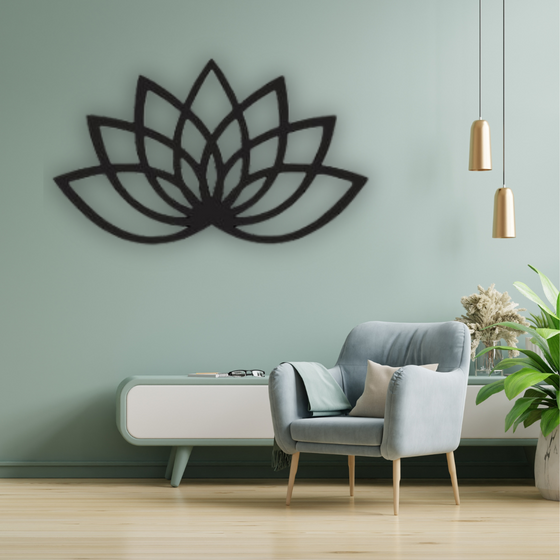 Lotus Wooden Wall Art – Symbol of Peace and Purity