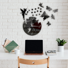  Fairy & Butterfly – Enchanted Wooden Wall Clock