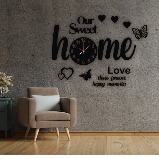 Time at Home – “Our Sweet Home” Wooden Clock by PINAKO