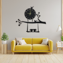  Peaceful Time – Bird and Tree Shaped Wooden Wall Clock