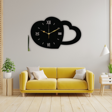  Valentine-Inspired Wall Clock – Heart Shape with Natural Finish