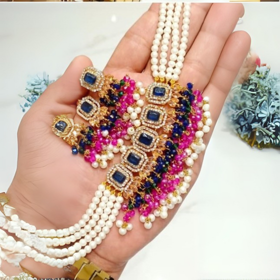 Luxury Zircon Choker Jewelry Set for Weddings & Parties