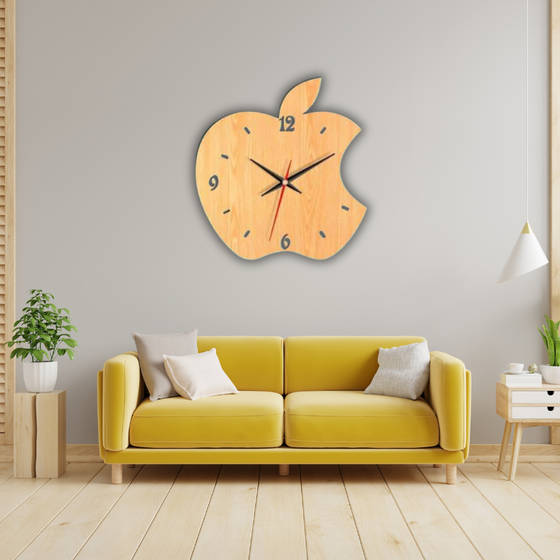 Rustic Apple Design Clock – Perfect for Kitchen or Study Room