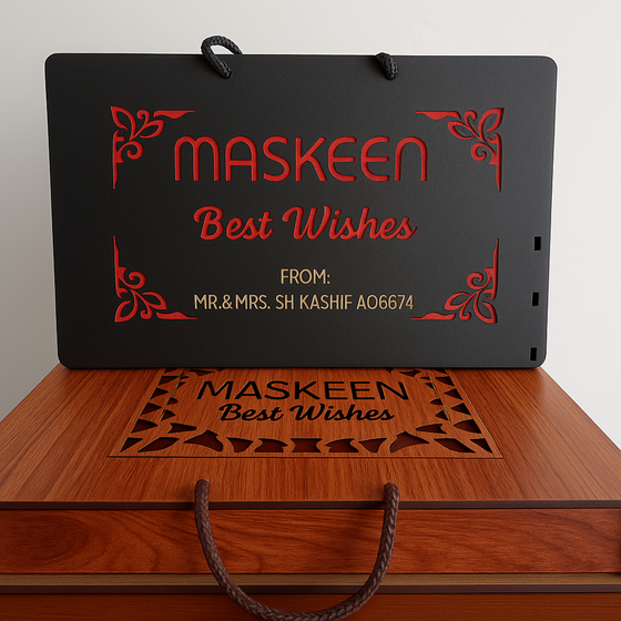Deluxe Wooden Gift Box – Custom Text & Logo Engraving