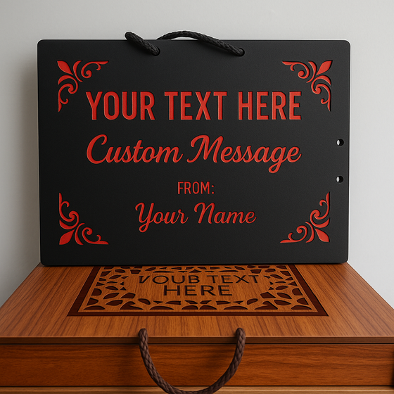 Deluxe Wooden Gift Box – Custom Text & Logo Engraving