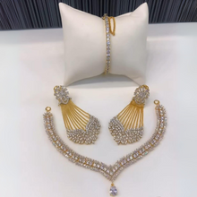  Elegant American Diamond Jewelry Set – Necklace & Earrings